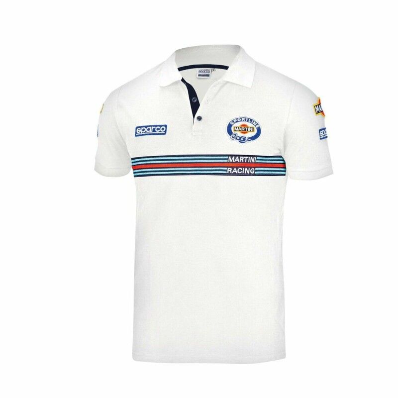 Polo a Maniche Corte Uomo Sparco Martini Racing Bianco Polo a Maniche Corte Uomo Sparco Martini Racing Bianco