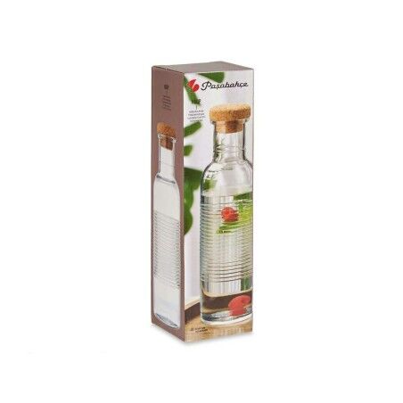 Borraccia Pasabahce Hoop Trasparente Naturale Sughero Vetro 1,07 L