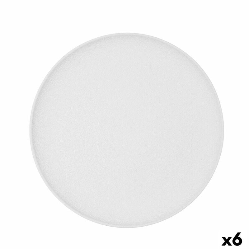 Piatto da pranzo Bidasoa Fosil Bianco Ceramica 26,5 x 26,4 x 2,3 cm (6 Unità) Piatto da pranzo Bidasoa Fosil Bianco Ceramica 26,5 x 26,4 x 2,3 cm (6 Unità)