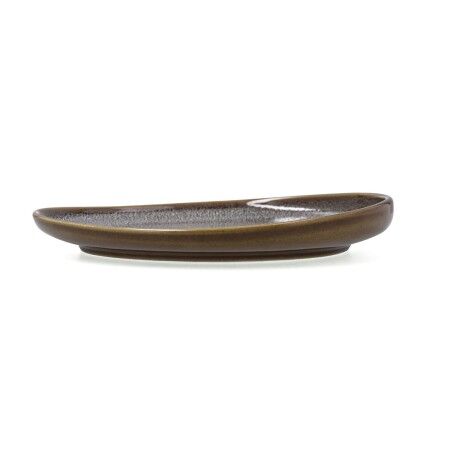 Piatto da pranzo Ariane Jaguar Freckles Marrone Ceramica Ovale 25 cm (8 Unità)