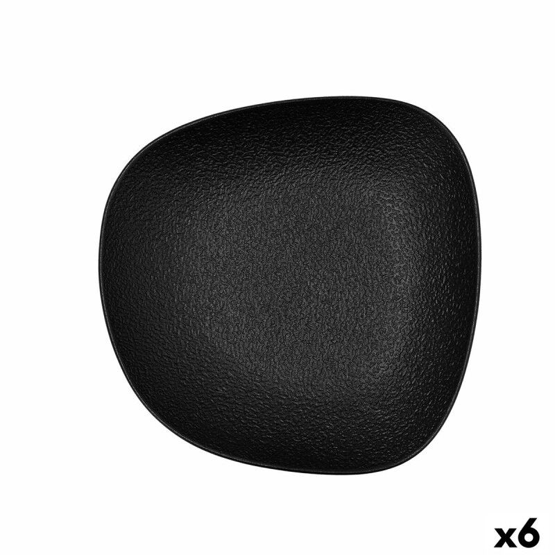Piatto Fondo Bidasoa Fosil Nero Ceramica Quadrato 21,9 x 21,7 x 4,8 cm (6 Unità) Piatto Fondo Bidasoa Fosil Nero Ceramica Quadrato 21,9 x 21,7 x 4,8 cm (6 Unità)