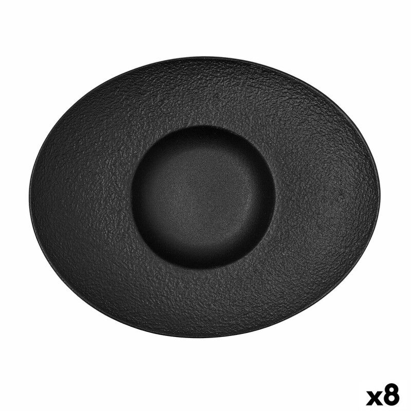 Piatto Fondo Bidasoa Fosil Nero Ceramica Ovale 27,3 x 22,2 x 5,7 cm (8 Unità) Piatto Fondo Bidasoa Fosil Nero Ceramica Ovale 27,3 x 22,2 x 5,7 cm (8 Unità)