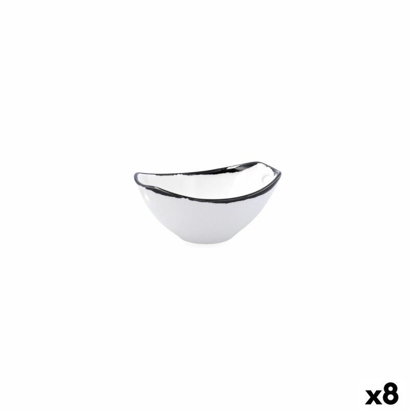 Ciotola Ariane Vital Filo Bianco Nero Ceramica 11,6 cm (8 Unità) Ciotola Ariane Vital Filo Bianco Nero Ceramica 11,6 cm (8 Unità)