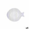 Ciotola Quid Kaleido Bicolore Ceramica Pesce 15 x 13 x 4 cm (4 Unità)