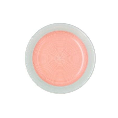 Piatto da Dolce Quid Kaleido Verde Corallo Ceramica 19 cm (12 Unità)