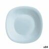 Piatto Fondo Luminarc Carine Paradise Azzurro Vetro 21 cm (24 Unità)