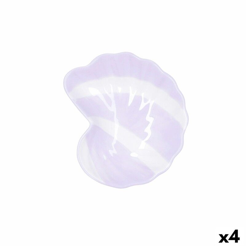 Ciotola Quid Kaleido Viola Ceramica Caracol 16 x 14 x 4 cm (4 Unità) Ciotola Quid Kaleido Viola Ceramica Caracol 16 x 14 x 4 cm (4 Unità)