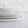 Piatto da pranzo Bidasoa Fosil Bianco Ceramica Quadrato 21,1 x 20,3 x 2,3 cm (9 Unità)