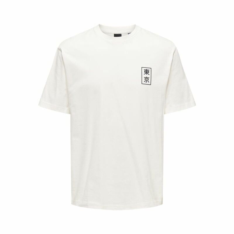 Maglia a Maniche Corte Uomo Only & Sons Onskace Rlx Bianco Maglia a Maniche Corte Uomo Only & Sons Onskace Rlx Bianco