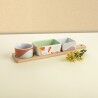 Set da portata Quid Kaleido Multicolore Legno 32 x 8 x 4,6 cm 4 Pezzi