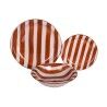 Servizio di Piatti Home ESPRIT Giallo Azzurro Rosso Gres Righe Mediterraneo 27,5 x 27,5 x 2,8 cm 18 Pezzi