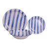 Servizio di Piatti Home ESPRIT Giallo Azzurro Rosso Gres Righe Mediterraneo 27,5 x 27,5 x 2,8 cm 18 Pezzi