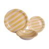 Servizio di Piatti Home ESPRIT Giallo Azzurro Rosso Gres Righe Mediterraneo 27,5 x 27,5 x 2,8 cm 18 Pezzi