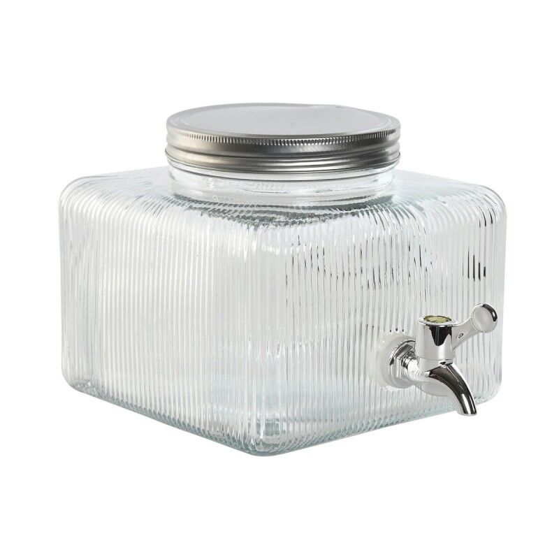Dispenser di Acqua Home ESPRIT Trasparente Metallo Silicone Cristallo ABS 3,5 L 19 x 25 x 16 cm Dispenser di Acqua Home ESPRIT Trasparente Metallo Silicone Cristallo ABS 3,5 L 19 x 25 x 16 cm