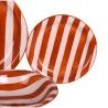 Servizio di Piatti Home ESPRIT Giallo Azzurro Rosso Gres Righe Mediterraneo 27,5 x 27,5 x 2,8 cm 18 Pezzi