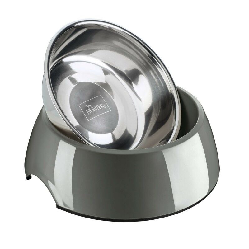 Ciotola per cani Hunter Grigio 350 ml Acciaio inossidabile Ciotola per cani Hunter Grigio 350 ml Acciaio inossidabile