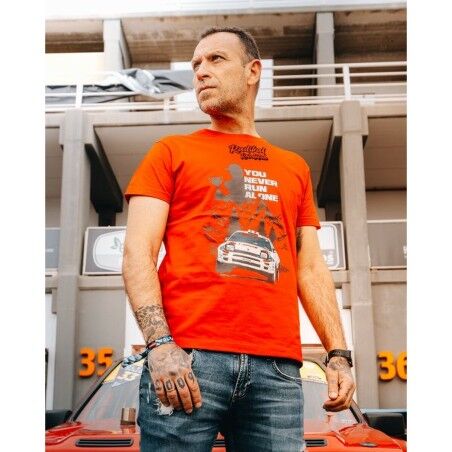 Maglia a Maniche Corte Uomo RADIKAL YOU NEVER RUN ALONE Rosso XL