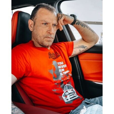 Maglia a Maniche Corte Uomo RADIKAL YOU NEVER RUN ALONE Rosso XL