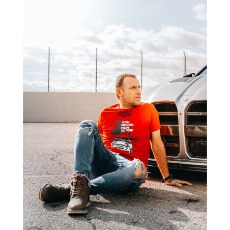 Maglia a Maniche Corte Uomo RADIKAL YOU NEVER RUN ALONE Rosso XL