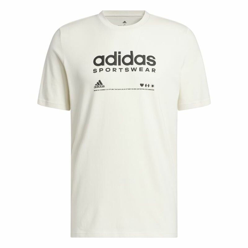 Maglia a Maniche Corte Uomo Adidas Lounge Bianco Maglia a Maniche Corte Uomo Adidas Lounge Bianco