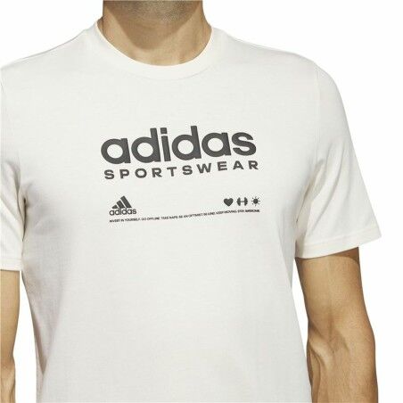 Maglia a Maniche Corte Uomo Adidas Lounge Bianco