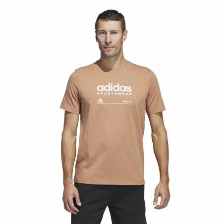 Maglia a Maniche Corte Uomo Adidas Lounge Marrone