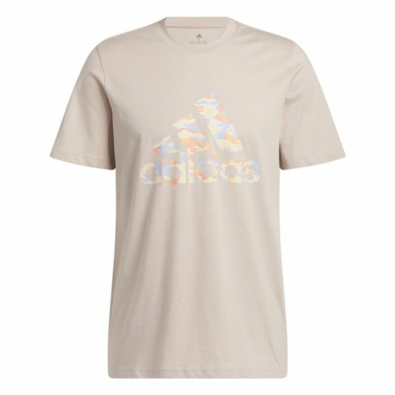 Maglia a Maniche Corte Uomo Adidas Beige Mimetico Maglia a Maniche Corte Uomo Adidas Beige Mimetico
