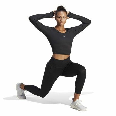Maglia a Maniche Lunghe Donna Adidas Studio Nero