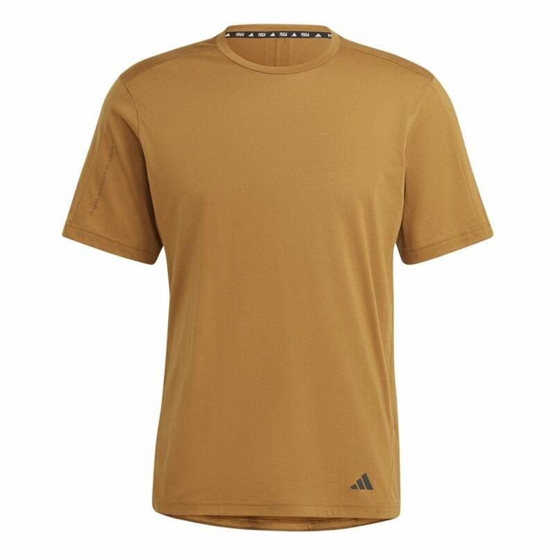 Maglia a Maniche Corte Uomo Adidas Yoga Base Marrone Maglia a Maniche Corte Uomo Adidas Yoga Base Marrone