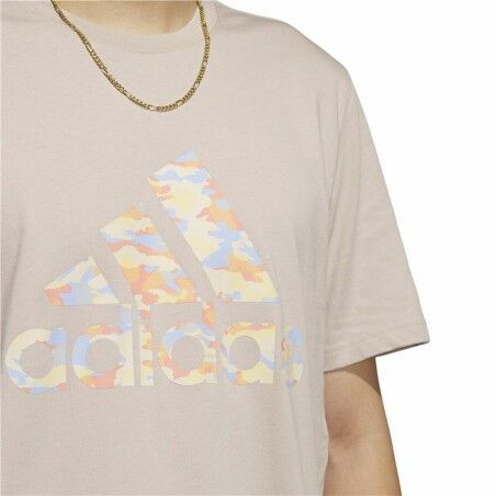 Maglia a Maniche Corte Uomo Adidas Beige Mimetico
