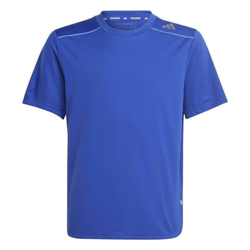 Maglia a Maniche Corte per Bambini Adidas Aeroready Azzurro Maglia a Maniche Corte per Bambini Adidas Aeroready Azzurro