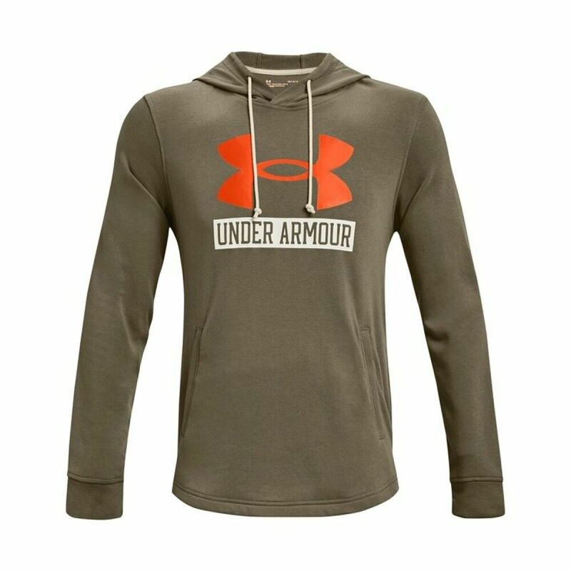 Felpa con Cappuccio Uomo Under Armour Hoodie Cachi Felpa con Cappuccio Uomo Under Armour Hoodie Cachi