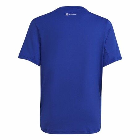 Maglia a Maniche Corte per Bambini Adidas Icons Aeroready Azzurro