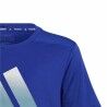 Maglia a Maniche Corte per Bambini Adidas Icons Aeroready Azzurro