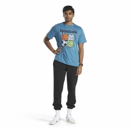 Maglia a Maniche Corte Uomo Reebok GS Rec Center Azzurro