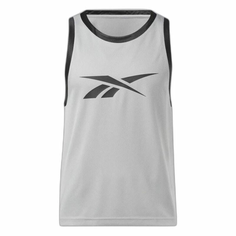 Maglia da basket Reebok Grigio chiaro Maglia da basket Reebok Grigio chiaro