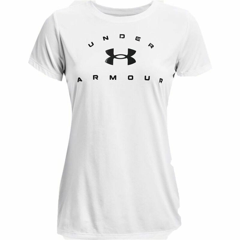 Maglia a Maniche Corte Donna Under Armour Tech Solid Bianco Maglia a Maniche Corte Donna Under Armour Tech Solid Bianco