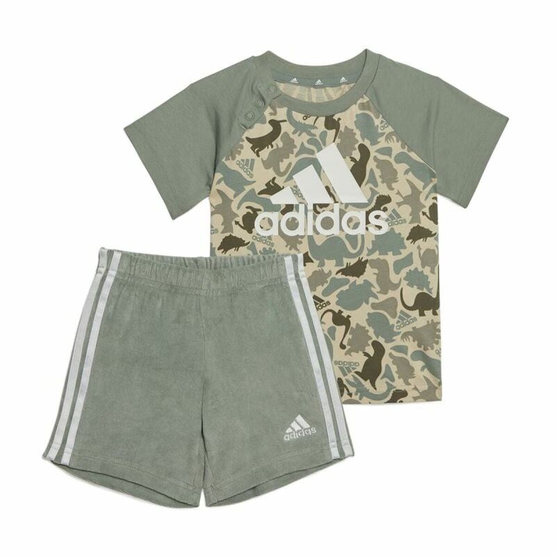 Completo Sportivo per Neonati Adidas Multicolore Mimetico Dinosauri Completo Sportivo per Neonati Adidas Multicolore Mimetico Dinosauri