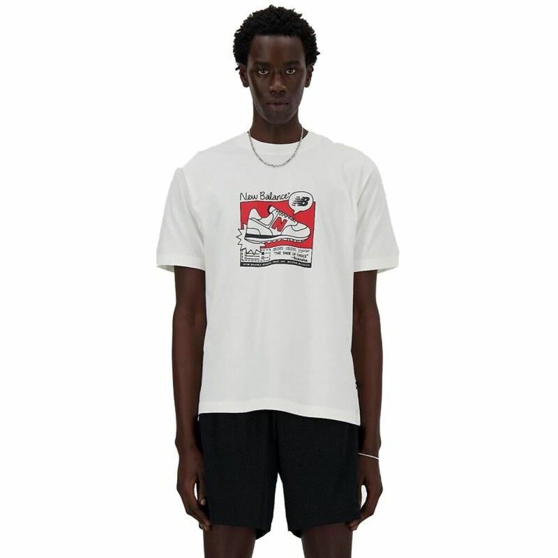 Maglia a Maniche Corte Uomo New Balance MT41593 SST Bianco (XL) Maglia a Maniche Corte Uomo New Balance MT41593 SST Bianco (XL)