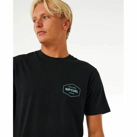 Maglia a Maniche Corte Uomo Rip Curl Stapler  Nero