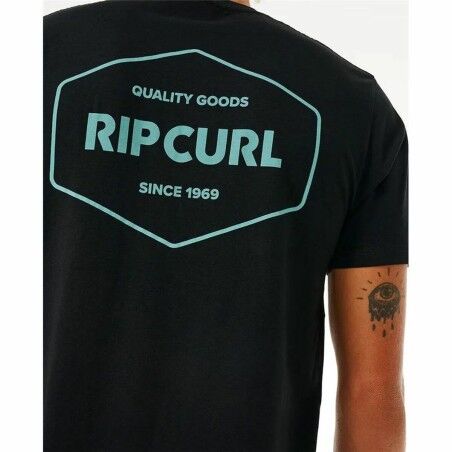 Maglia a Maniche Corte Uomo Rip Curl Stapler  Nero