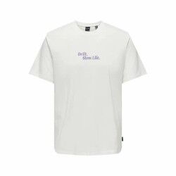 Maglia a Maniche Corte Uomo Only & Sons Onskye Reg Bianco