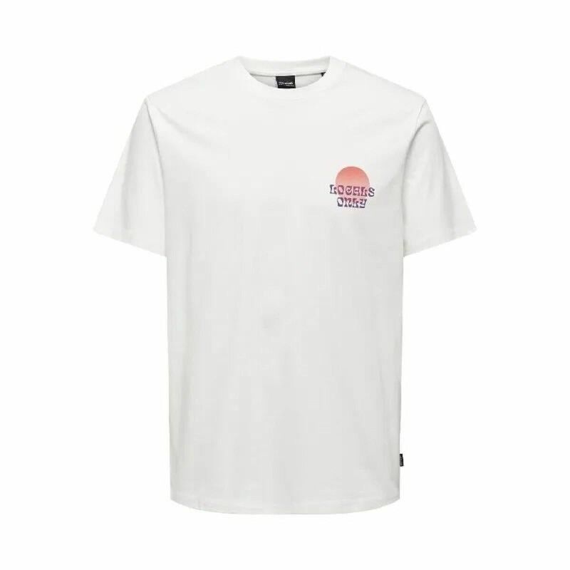 Maglia a Maniche Corte Uomo Only & Sons Onskye Reg Bianco Maglia a Maniche Corte Uomo Only & Sons Onskye Reg Bianco