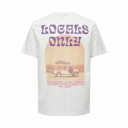 Maglia a Maniche Corte Uomo Only & Sons Onskye Reg Bianco