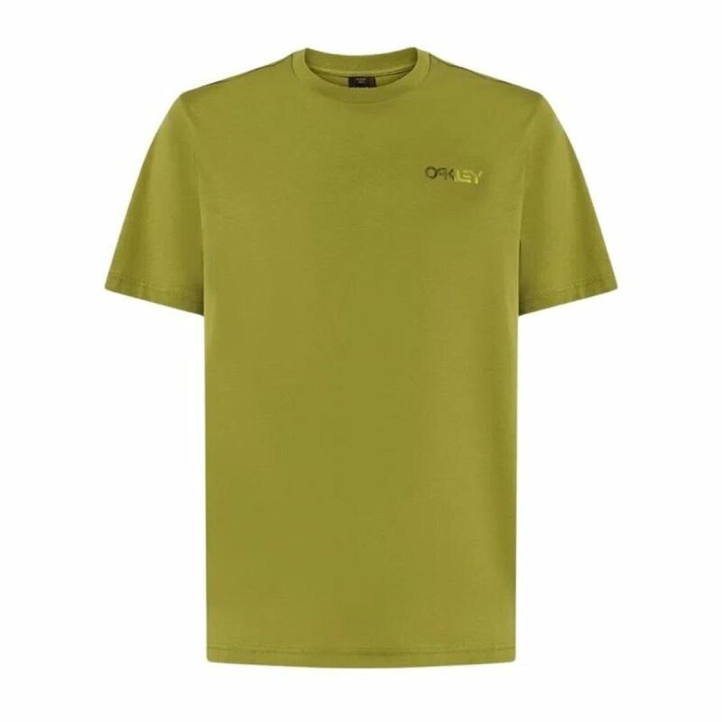 Maglia Sportiva a Maniche Corte Oakley Fingerprint B1B Verde scuro Maglia Sportiva a Maniche Corte Oakley Fingerprint B1B Verde scuro