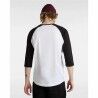 Maglia Sportiva a Maniche Corte Vans Style 76 Raglan Bianco