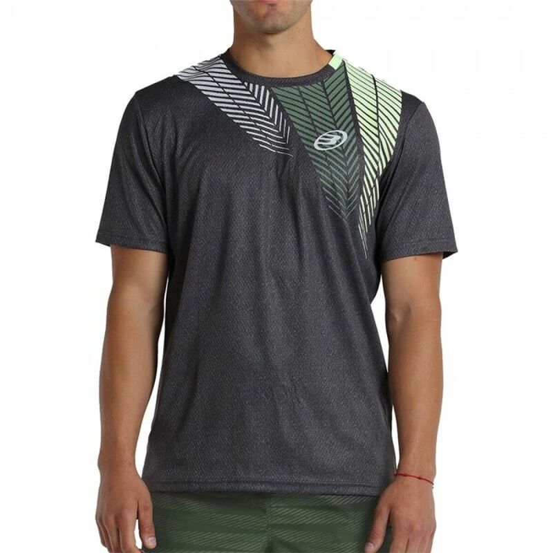 Maglia Sportiva a Maniche Corte Bullpadel liria Nero Maglia Sportiva a Maniche Corte Bullpadel liria Nero