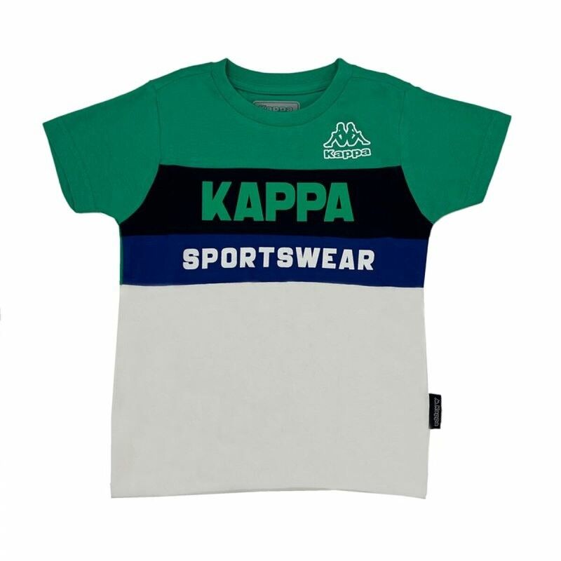 Maglia a Maniche Corte per Bambini Kappa 8056M00058 Verde scuro Maglia a Maniche Corte per Bambini Kappa 8056M00058 Verde scuro