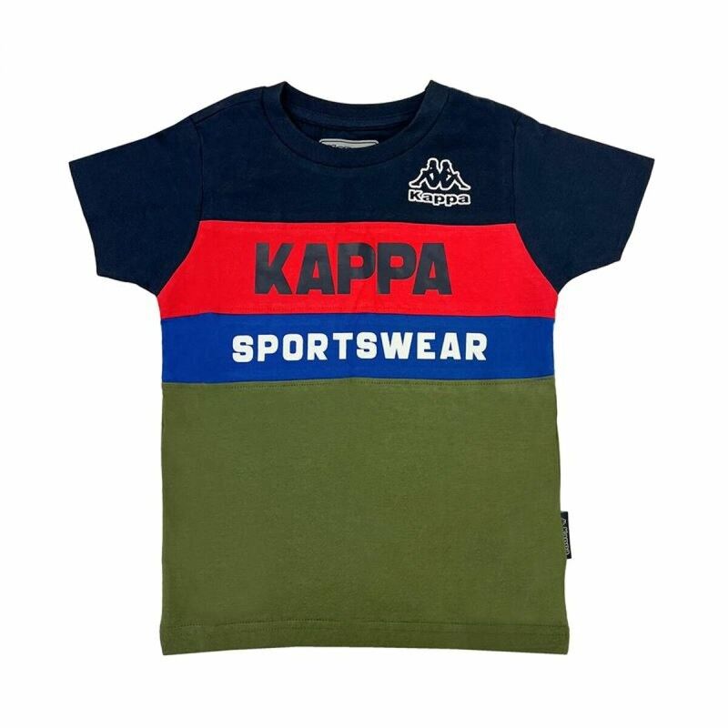 Maglia a Maniche Corte per Bambini Kappa 8056M00058 Blu Marino Maglia a Maniche Corte per Bambini Kappa 8056M00058 Blu Marino