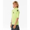 Maglia a Maniche Corte per Bambini Rip Curl Wave Upf Verde limone